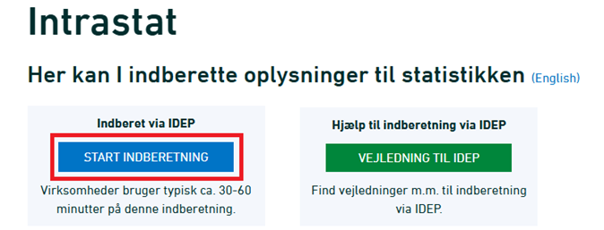 start-indberetning