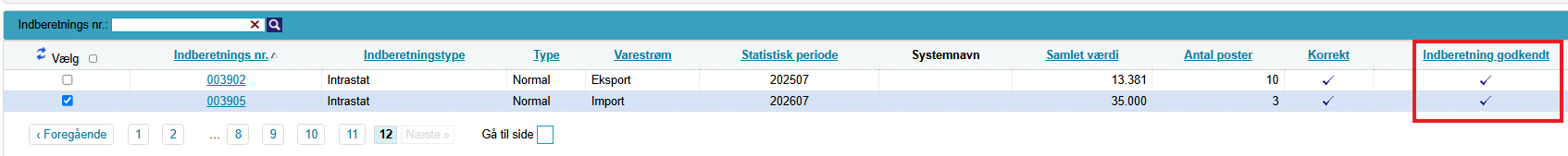 billede af indberetningen er godkendt