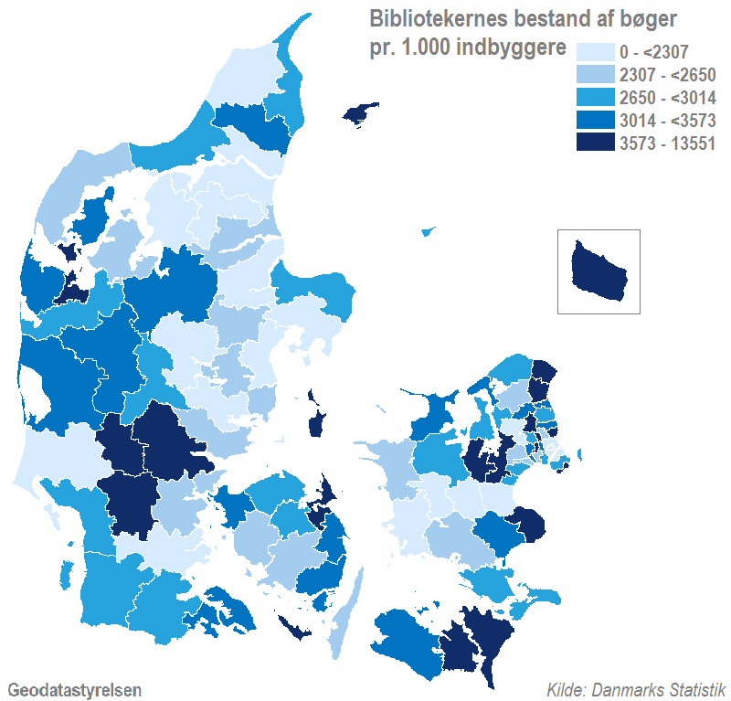 Bibliotekernes bestand af bøger