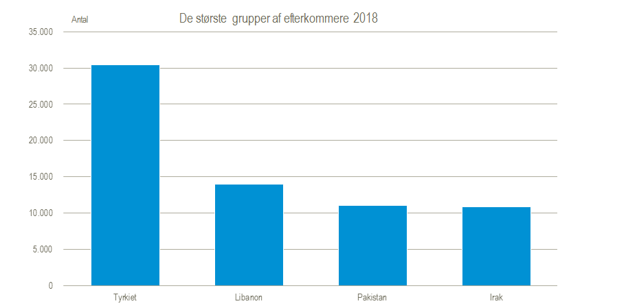 De største grupper af efterkommere 2018