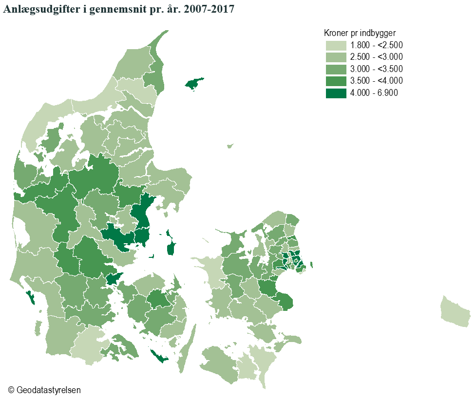 kort med kommunerne