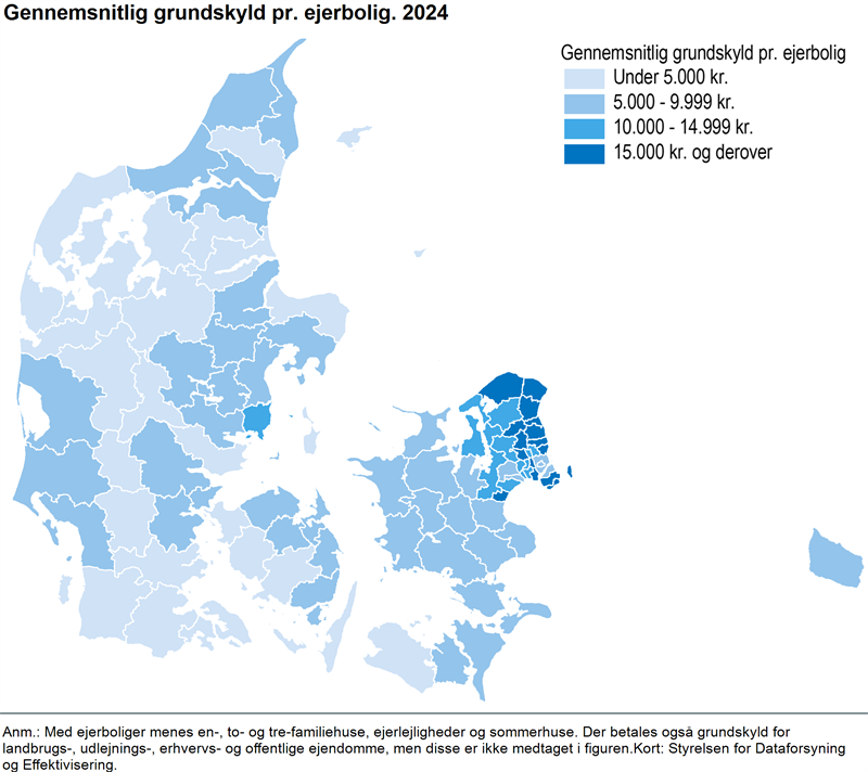 Stor variation i betaling af grundskyld i 2024